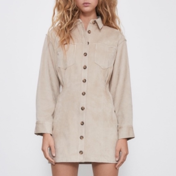 Zara Dresses & Skirts - Zara Suede Dress NEW